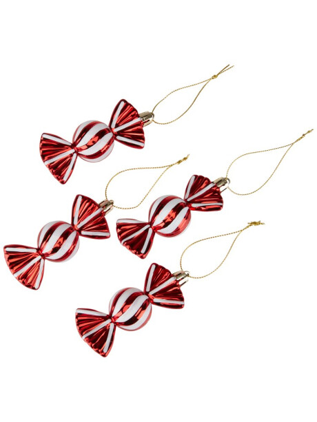 Decoraciones navideñas VERDIT 10x3 cm 4 unidades Decoraciones navideñas VERDIT 10x3 cm 4 unidades