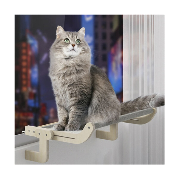 Cama Colgante Madera Gato Cucha Elevada Ajustable 38x44 Cama Colgante Madera Gato Cucha Elevada Ajustable 38x44