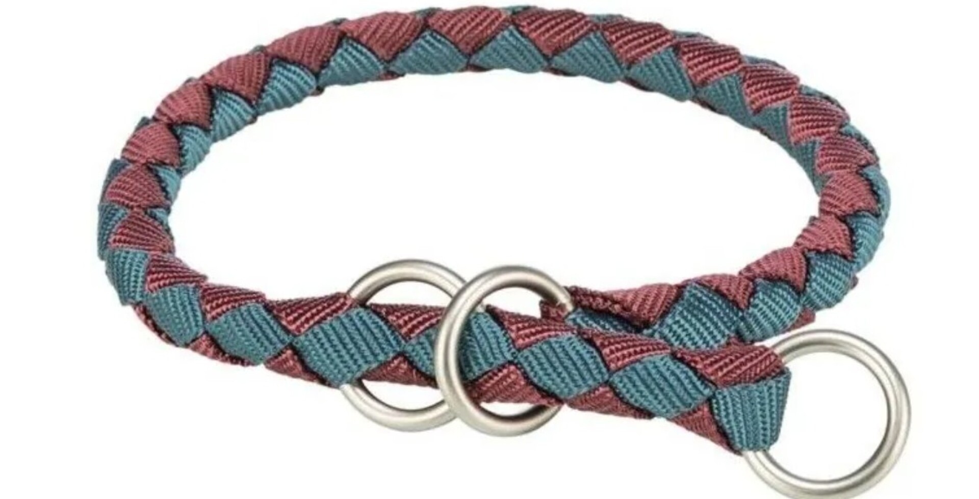 COLLAR SEMI-AHORCADOR TRIXIE CAVO XS-S SANGRÍA/PETRÓLEO 