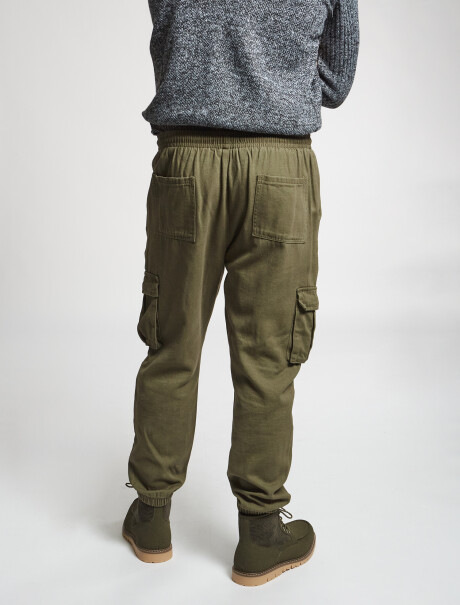 Pantalon cargo oliva