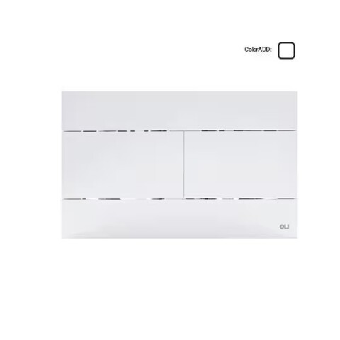 Placa pulsadora Oli Slim blanca para cisterna embutir Placa Pulsadora Oli Slim Blanca Para Cisterna Embutir