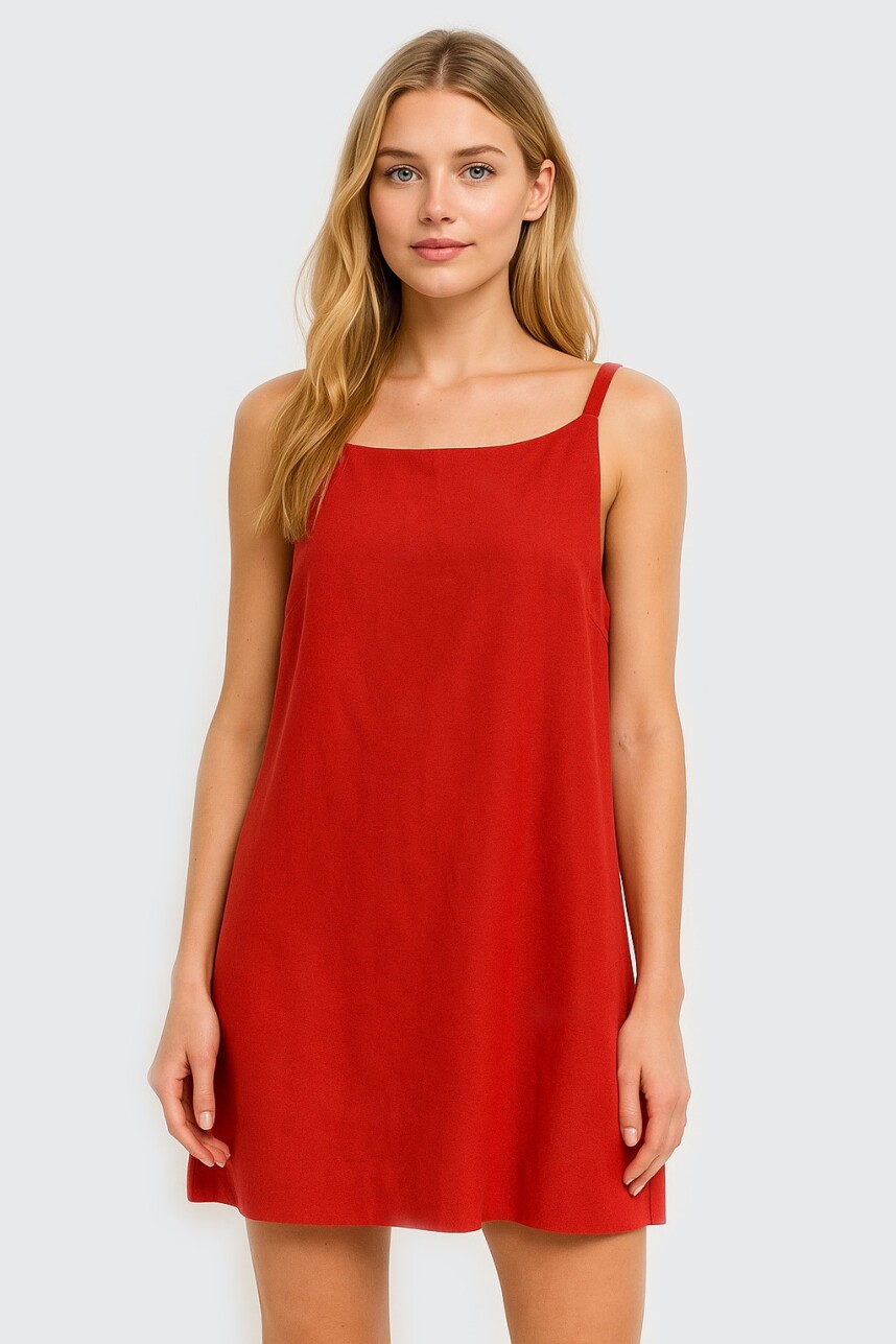 Vestido De Lino Mujer Tomato Sauce