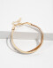 Pulseras Flexibles Metal Pulsera Con Triple Cadena - Dorado