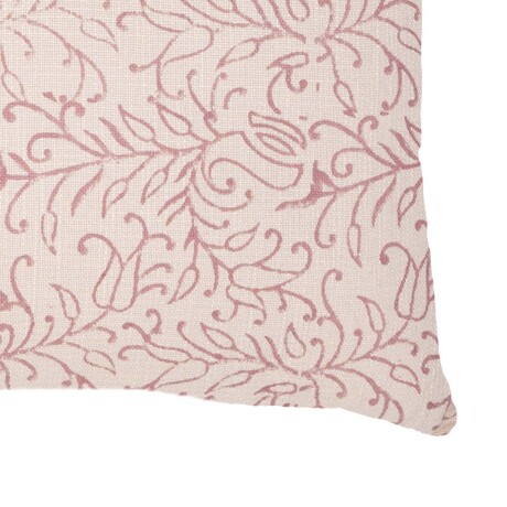 ALMOHADÓN GIRONA 45*45 ALGODON BEIGE/ROJO