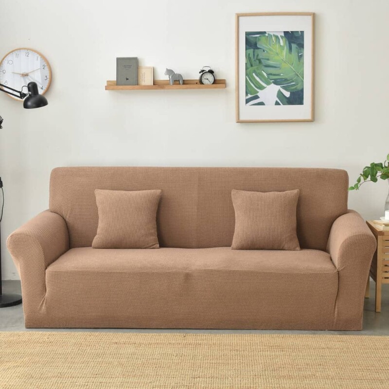 Funda sillón 4 cuerpos lisa marrón