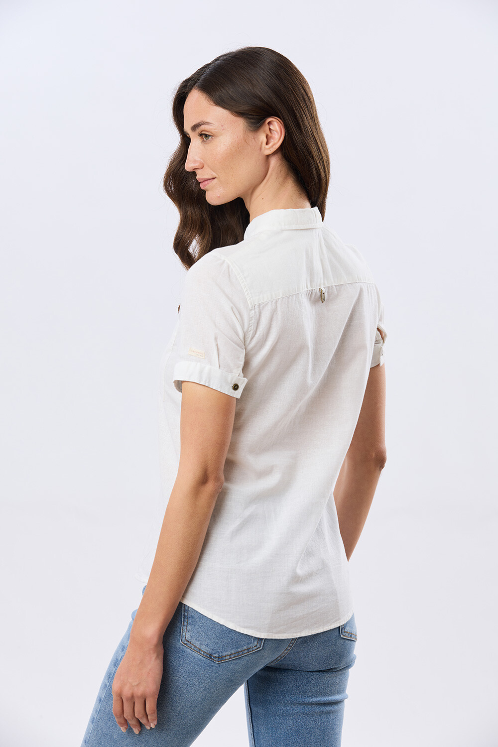 CAMISA LISA DE LINO Blanco