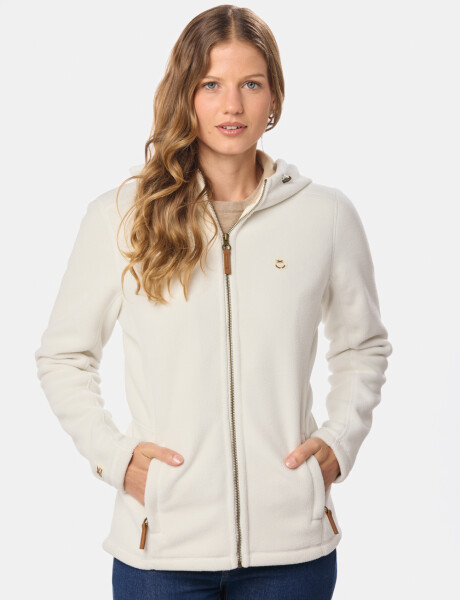 CAMPERA POLAR CON CAPUCHA Natural