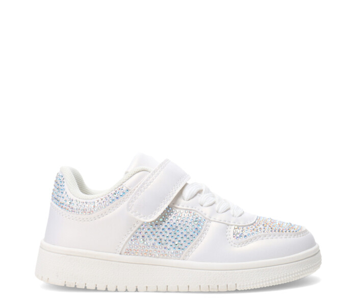 Deportivo GOUT con apliques de brillos, acordonad White