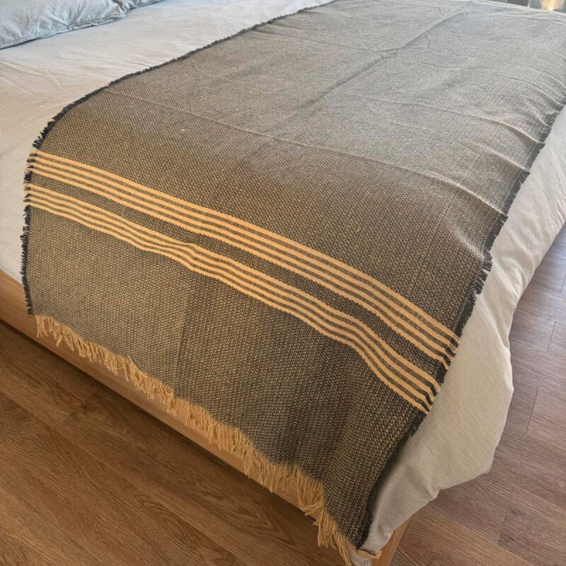 Manta pie de cama 85x230cm gris Manta pie de cama 85x230cm gris