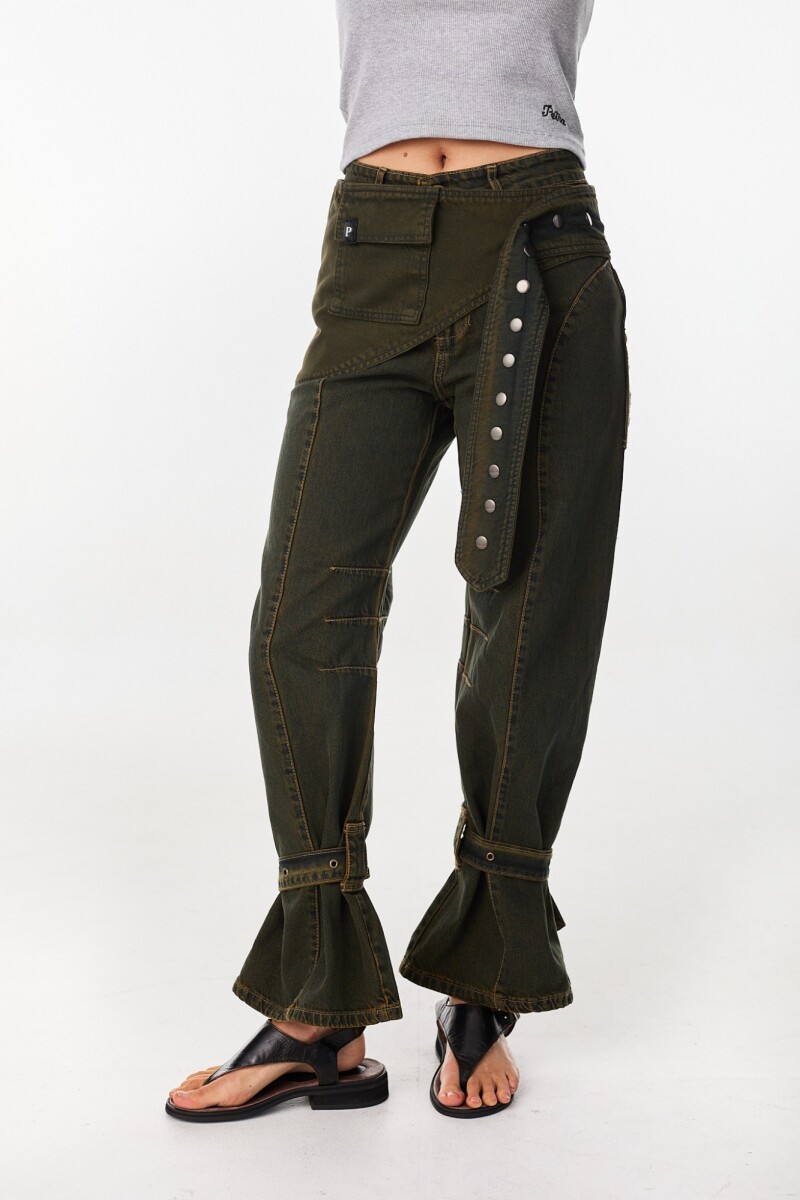 Jean Grounded Green Washed