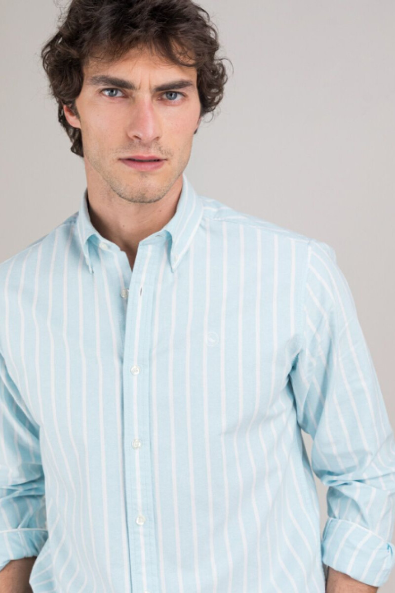 Camisa Oxford Butcher Aguamarina