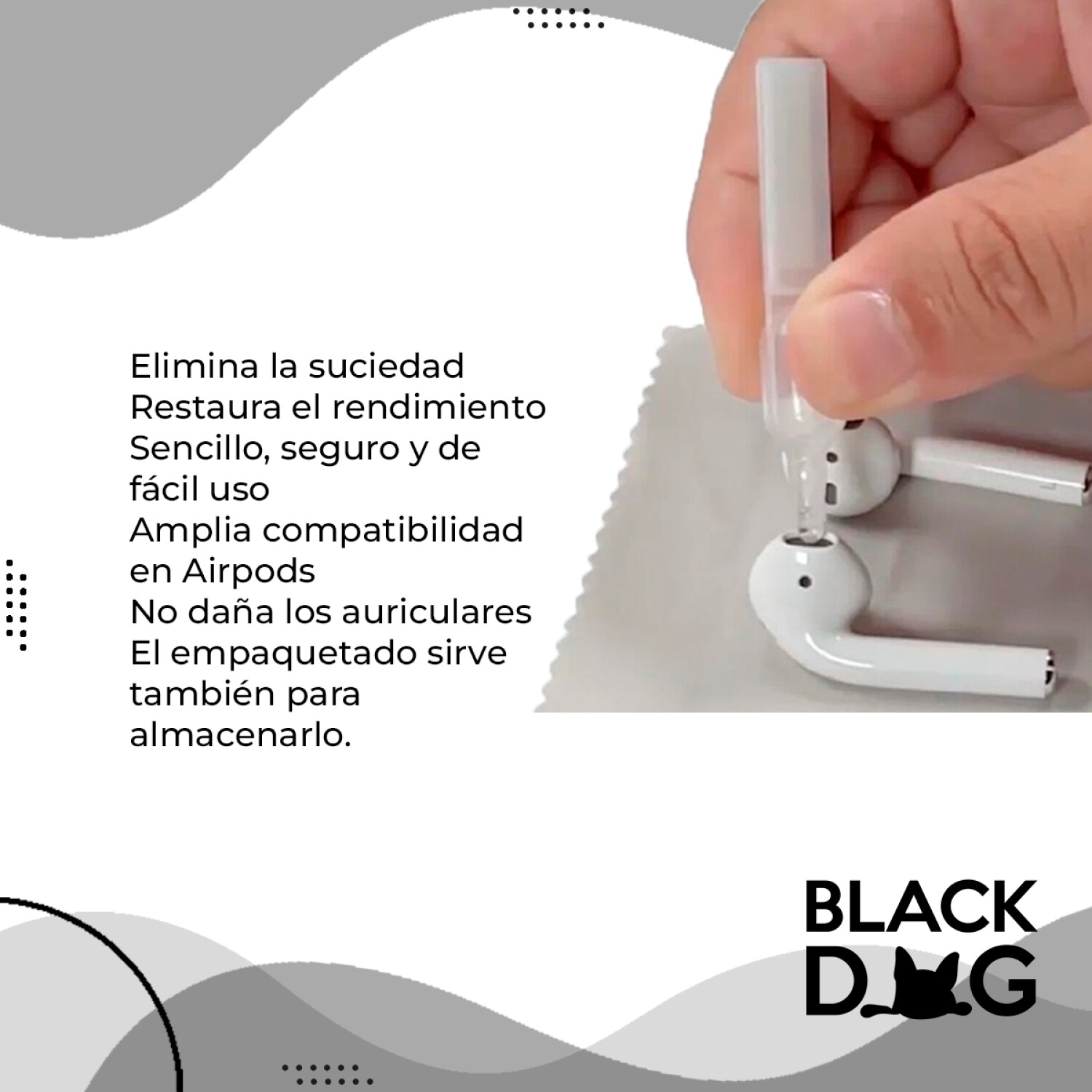 Belkin Kit De Limpieza Para AirPods Cp + Auriculares — Black Dog