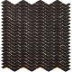 MOSAICO DE VIDRIO 29X29.50 COLOR NEGRO MATE PORCELAMIKA 000