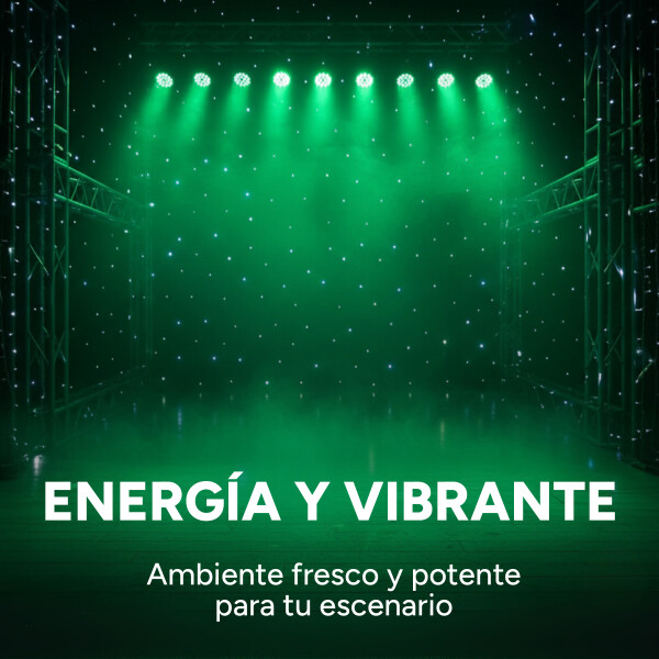 Proyector Luces LED RGB X36 Control Discoteca Fiesta Evento Color Negro
