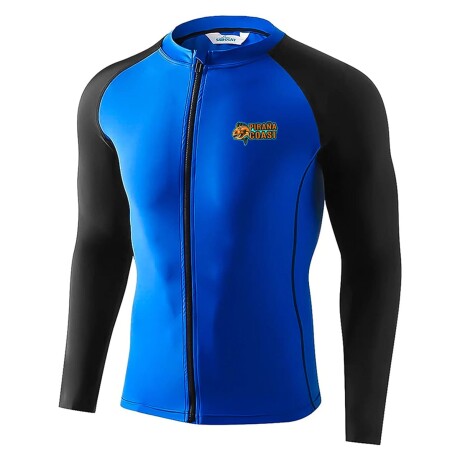 Campera Remera De Surf Poliester Piraña Coast Uv 50 Azul