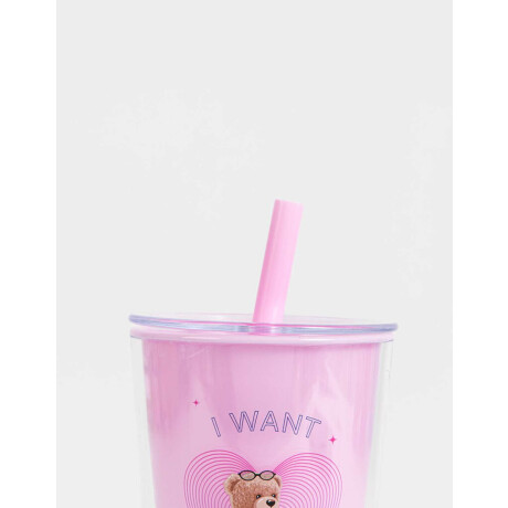 Vaso Estampado Teddy Rosa Claro