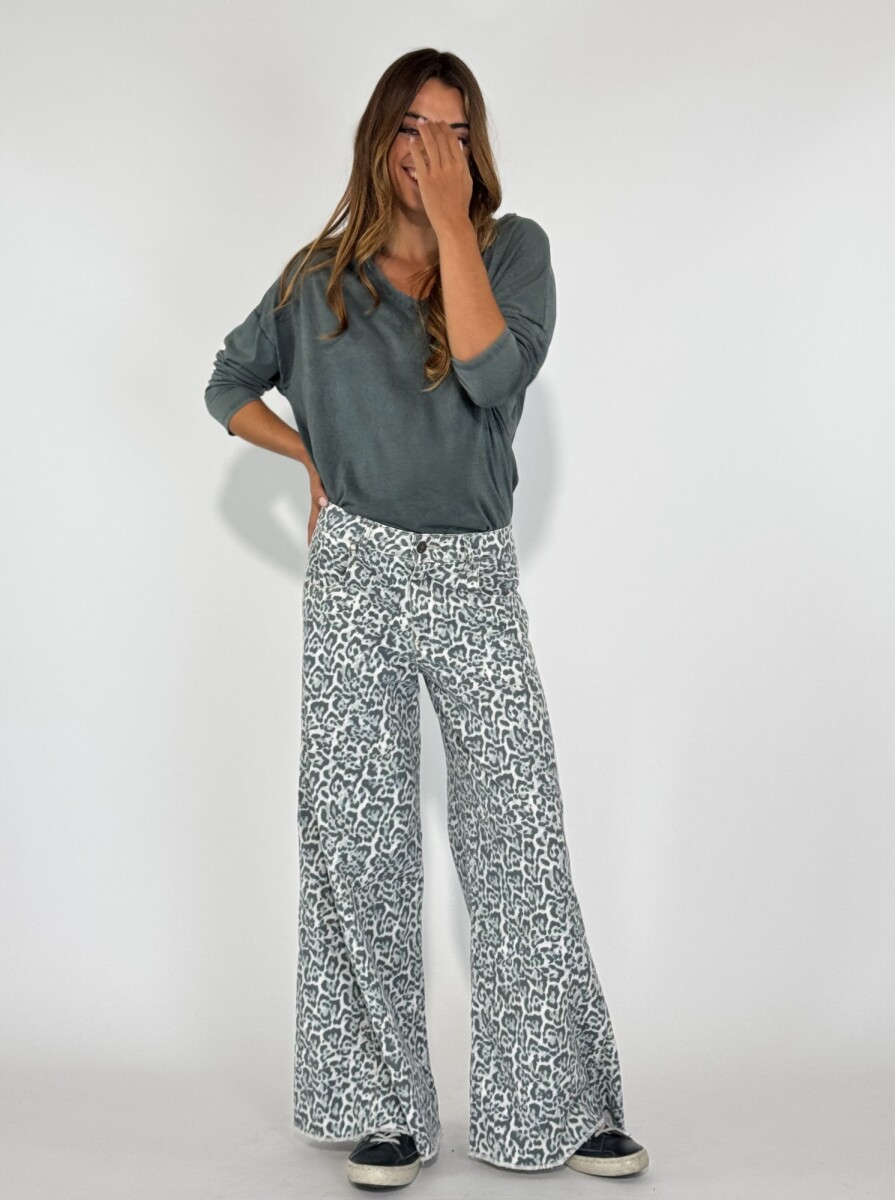 PANTALON JEAN ROMEO PRINT - GRIS 