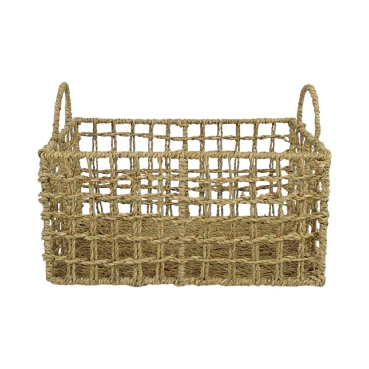 Cesto Rect C/Asas 33X23Xh17/23Cm - Seagrass Natural 