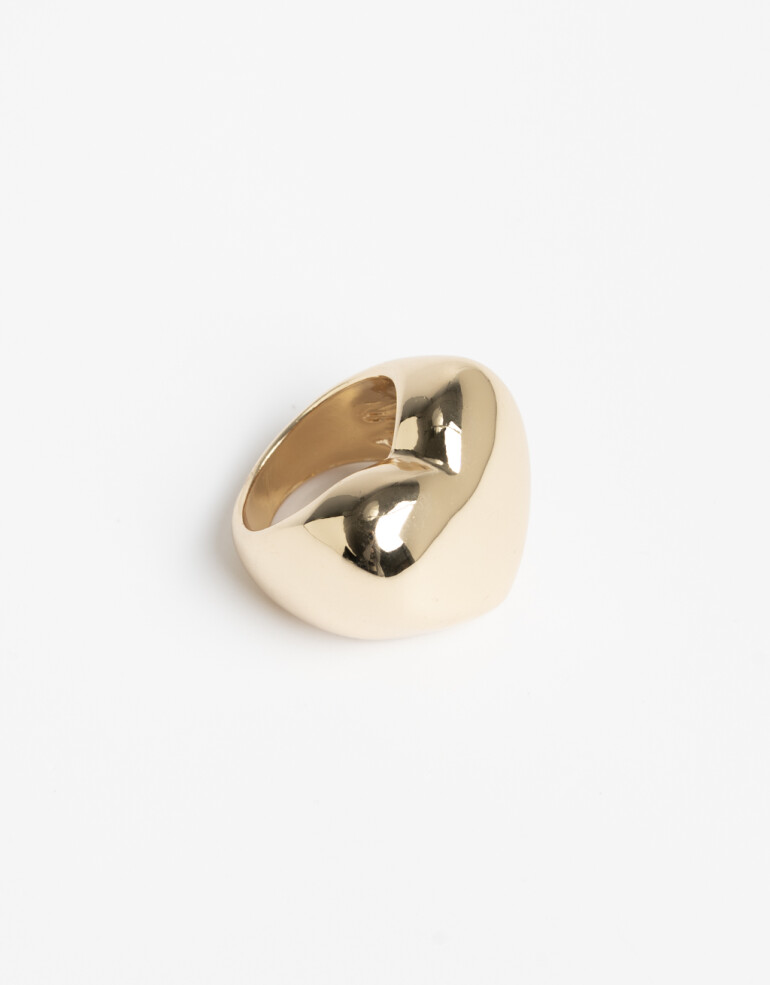 Anillos Medianos y Grandes Metal Anillo Corazón Bold Dorado - Dorado