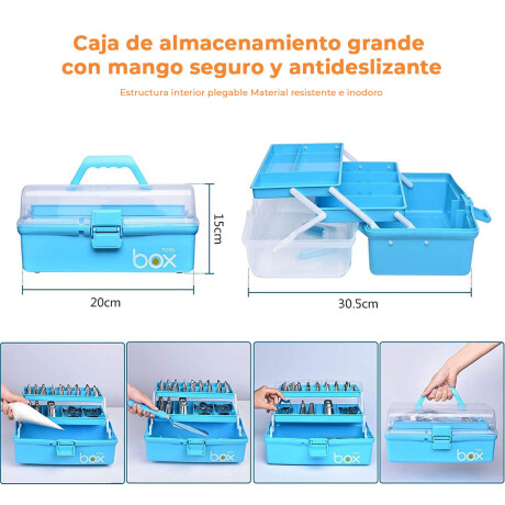 Set De Decoración Repostería Tortas Pasteles 236 Pcs Azul