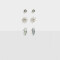 Aros Sets Piedra Aros Sets De Metal - Plateado Antique Silver