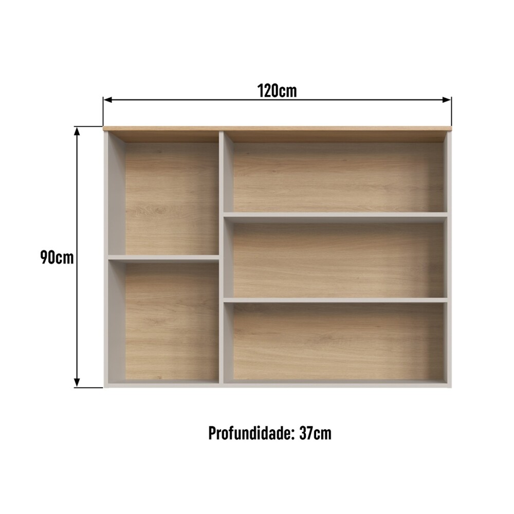 Aéreo Everest con 3 puertas 1,20 m Color: Carvalho/Panna Aéreo Everest Con 3 Puertas 1,20 M Color: Carvalho/panna