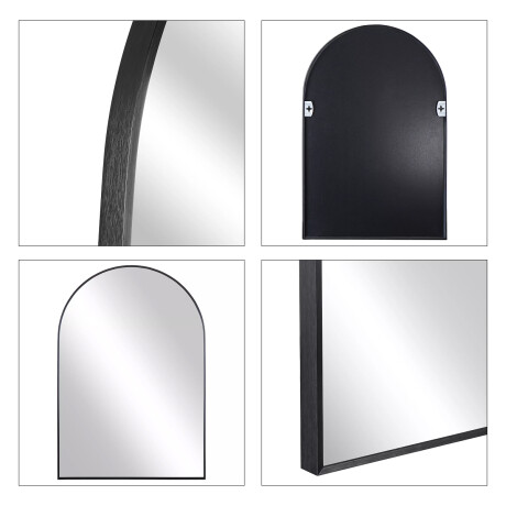 Espejo arco de pared Negro