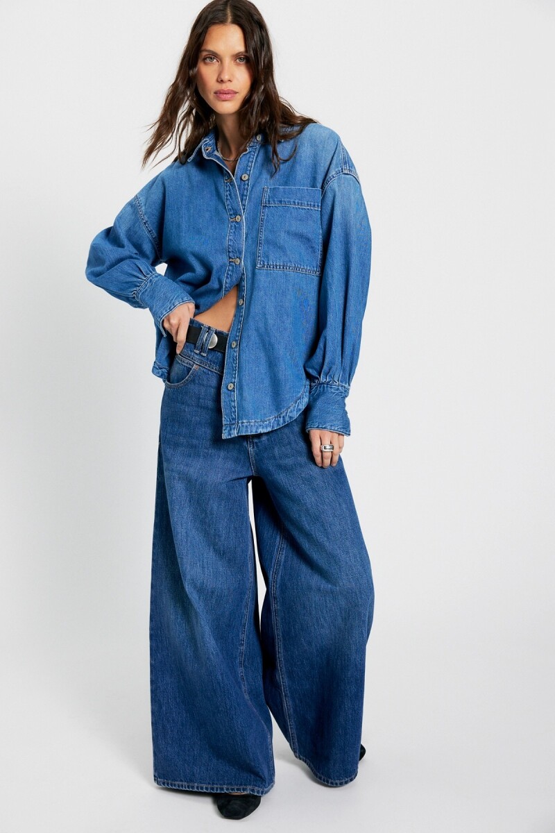 CAMISA DENIM ASHLEY Azul