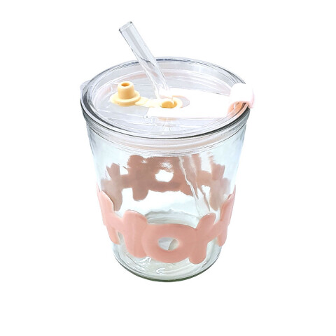 Vaso de vidrio HOHO con sorbito Vaso De Vidrio Hoho Con Sorbito