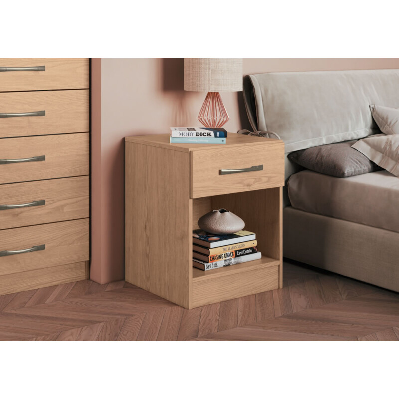 Mesa de Luz PEQUIN 1 Cajon color MACADAMIA BLANCO Mesa de Luz PEQUIN 1 Cajon color MACADAMIA BLANCO
