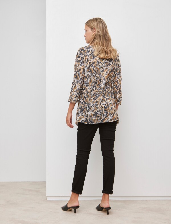 Remera Aquarela MULTI/TOSTADO
