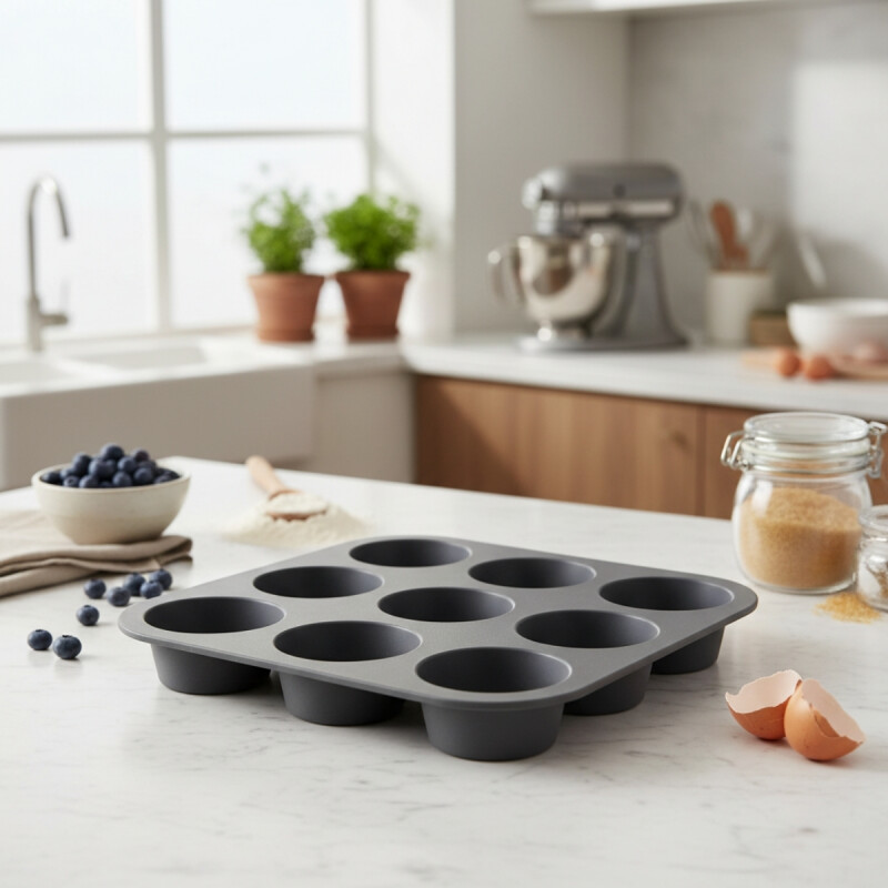 Molde para muffin x12 silicona GRIS