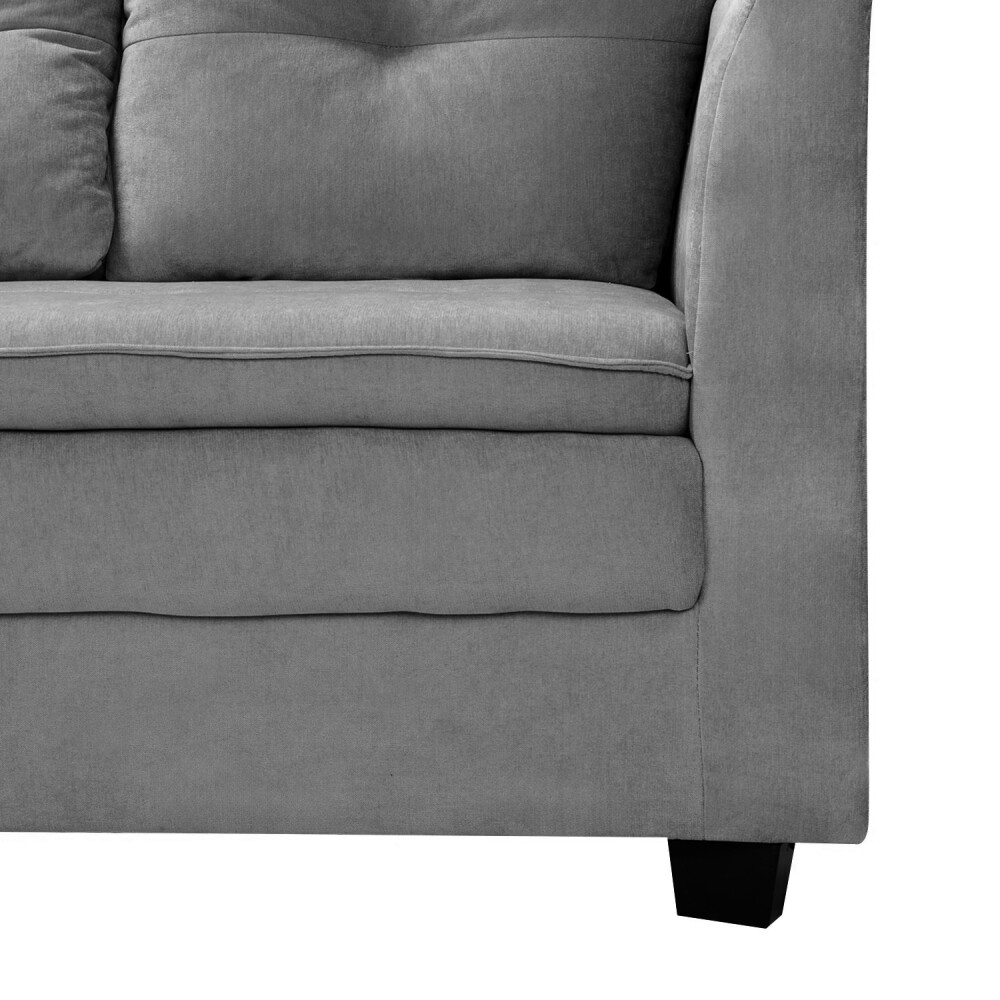Sillon 3 cuerpos con Chaise - Coimbra Izquierdo Gris