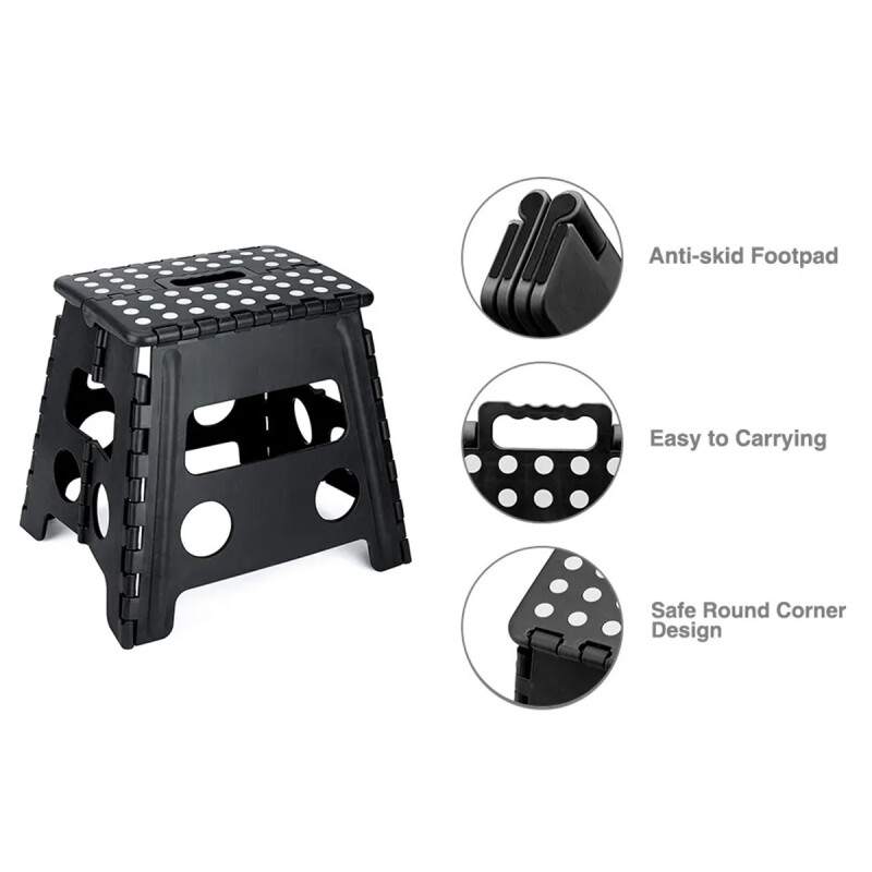 Banqueta plegable 29x22x32 NEGRO