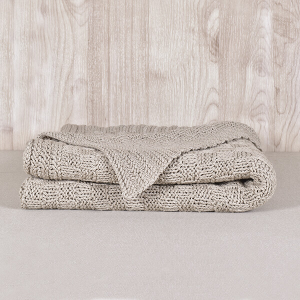 Manta tejida Sierra Beige