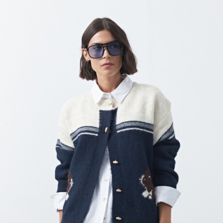 CARDIGAN RABBIT Azul Marino