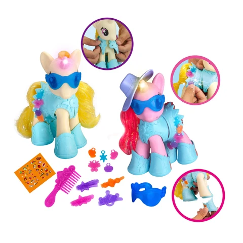 Unicornio Musical con Luz y Accesorios 17 cm U