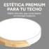 Plafón Led Techo 30cm Metal Madera Luz Fría 24w Moderno Ax Color Blanco