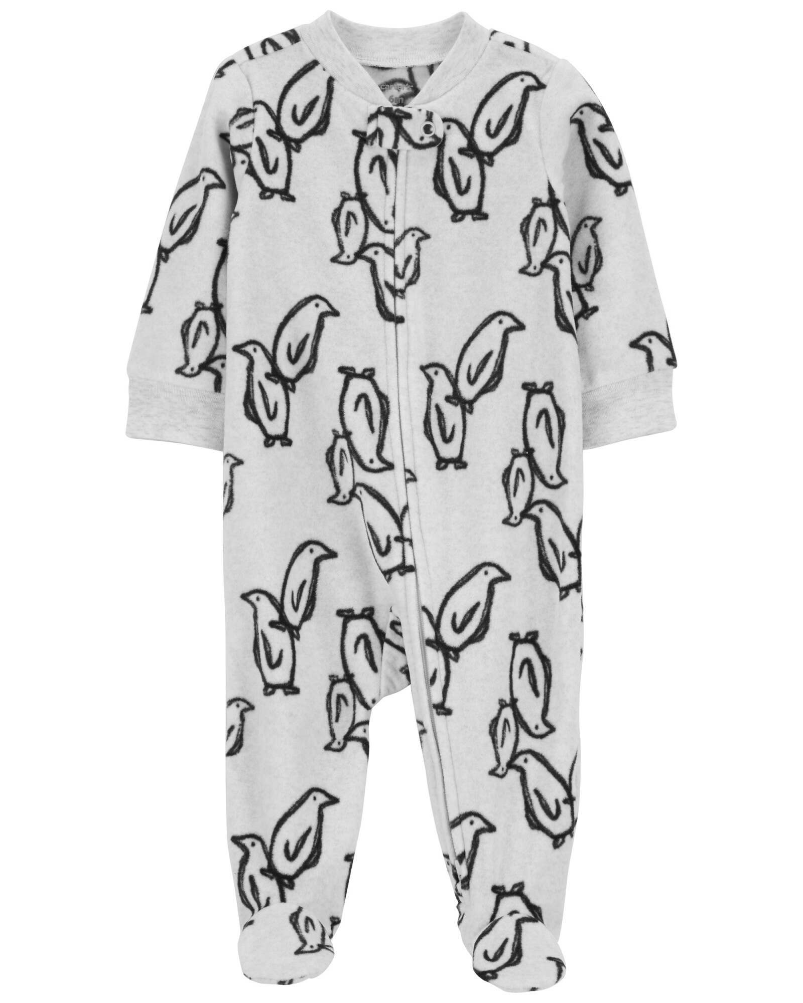 Pijama una pieza de micropolar, con pie, diseño pingüinos Pijama una pieza de micropolar, con pie, diseño pingüinos