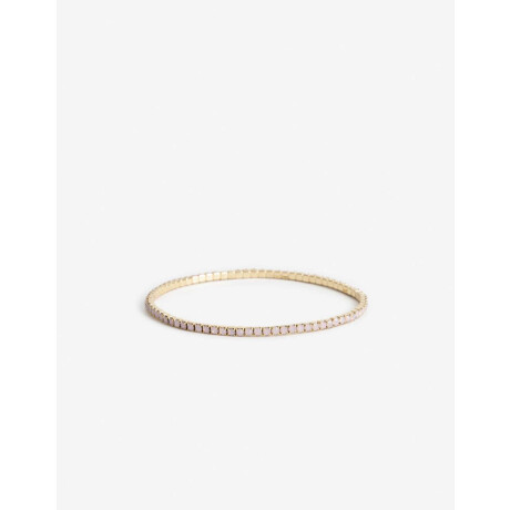Pulsera Elástica Strass Color Dorado