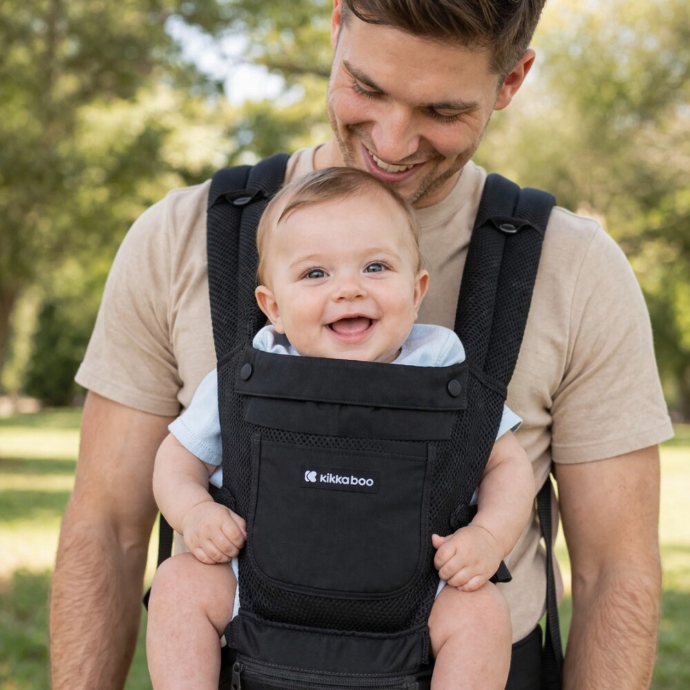 Mochila porta bebe CHLOE kikkaboo black Mochila porta bebe CHLOE kikkaboo black