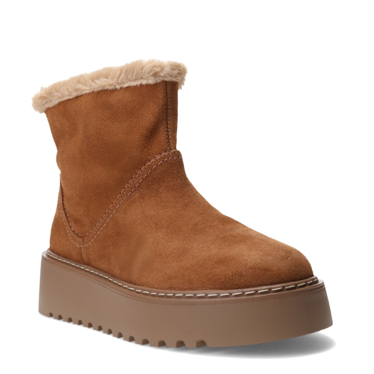 Botas de Mujer Bottero Caña Alta Con Piel - Marrón Camel 