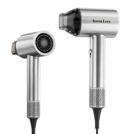 Secador Pelo Silver Love 1300W Bajo Consumo Aire Frío/Calor Plateado