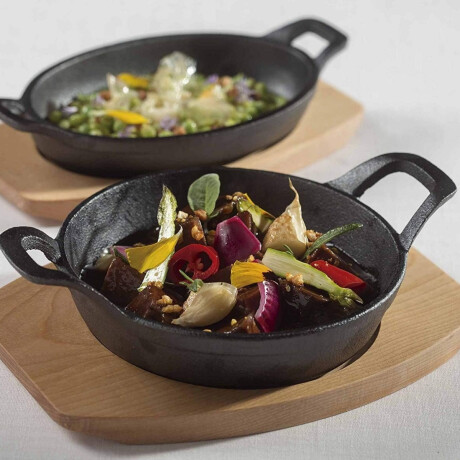 Cacerola de Hierro Fundido con Base de Madera 500 ml Cacerola de Hierro Fundido con Base de Madera 500 ml