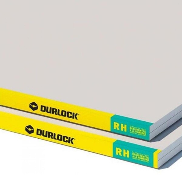 PLACA YESO DURLOCK RH (VERDE) 12.5 MM / 1.2x2.40 M Placa Yeso Durlock Rh (verde) 12.5 Mm / 1.2x2.40 M