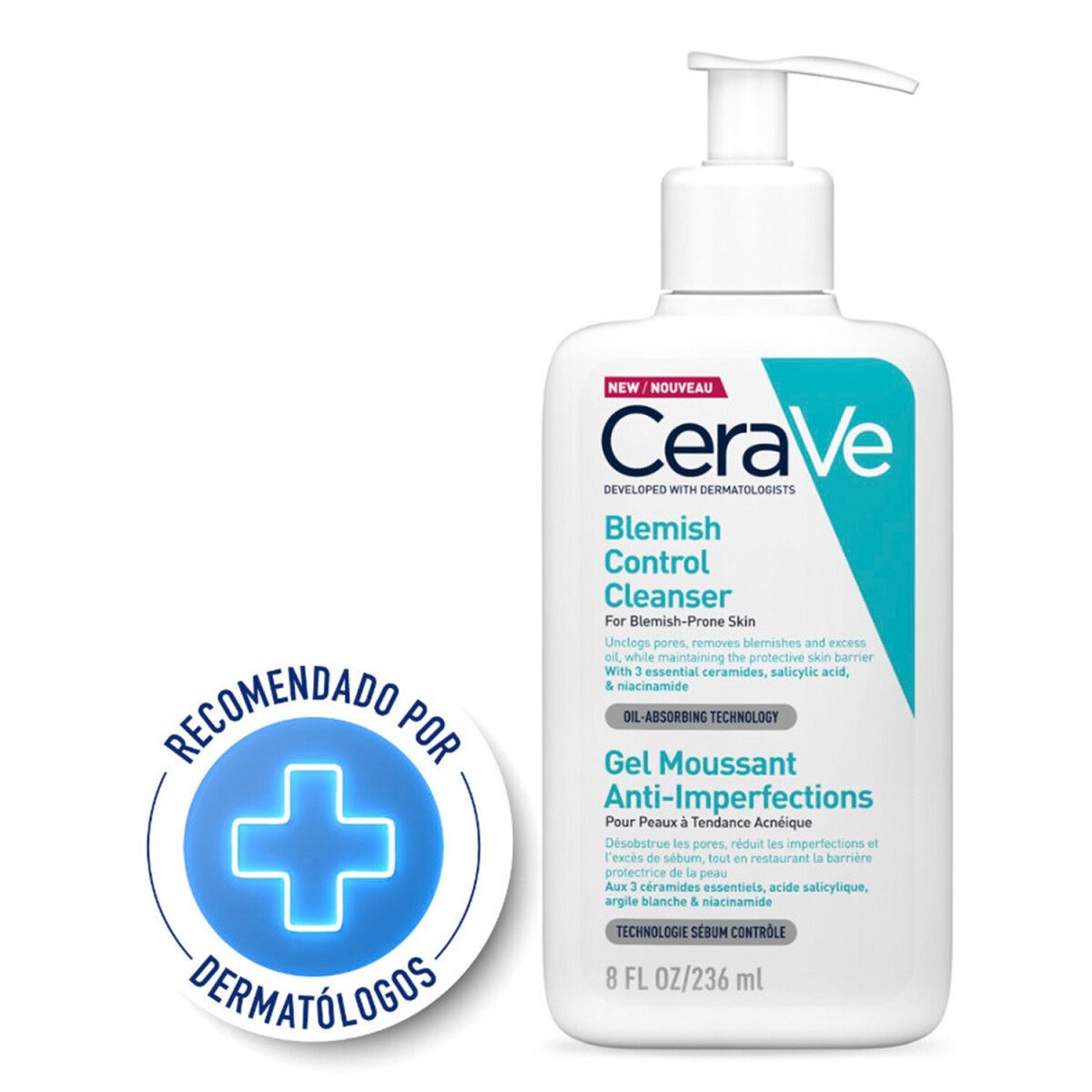 Limpiador control imperfecciones CeraVe Blemish Control 236ml 