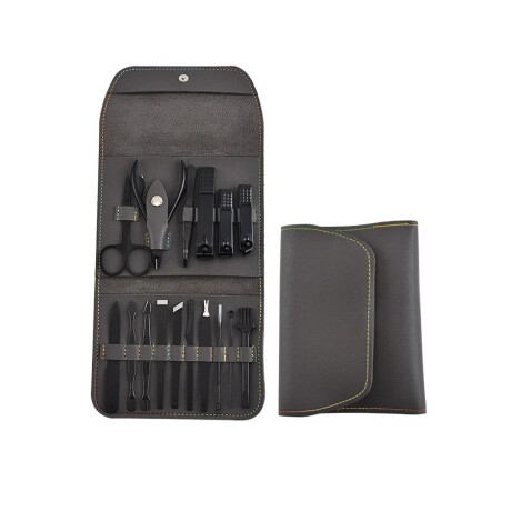 Set Manicura Pedicura Cortauñas Estuche 16 Piezas Accesorios Color Gris Set Manicura Pedicura Cortauñas Estuche 16 Piezas Accesorios Color Gris