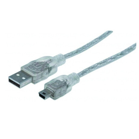 Cable Manhattan Plateado Con Entrada Usb Salida Mini-usb Cable Manhattan Plateado Con Entrada Usb Salida Mini-usb