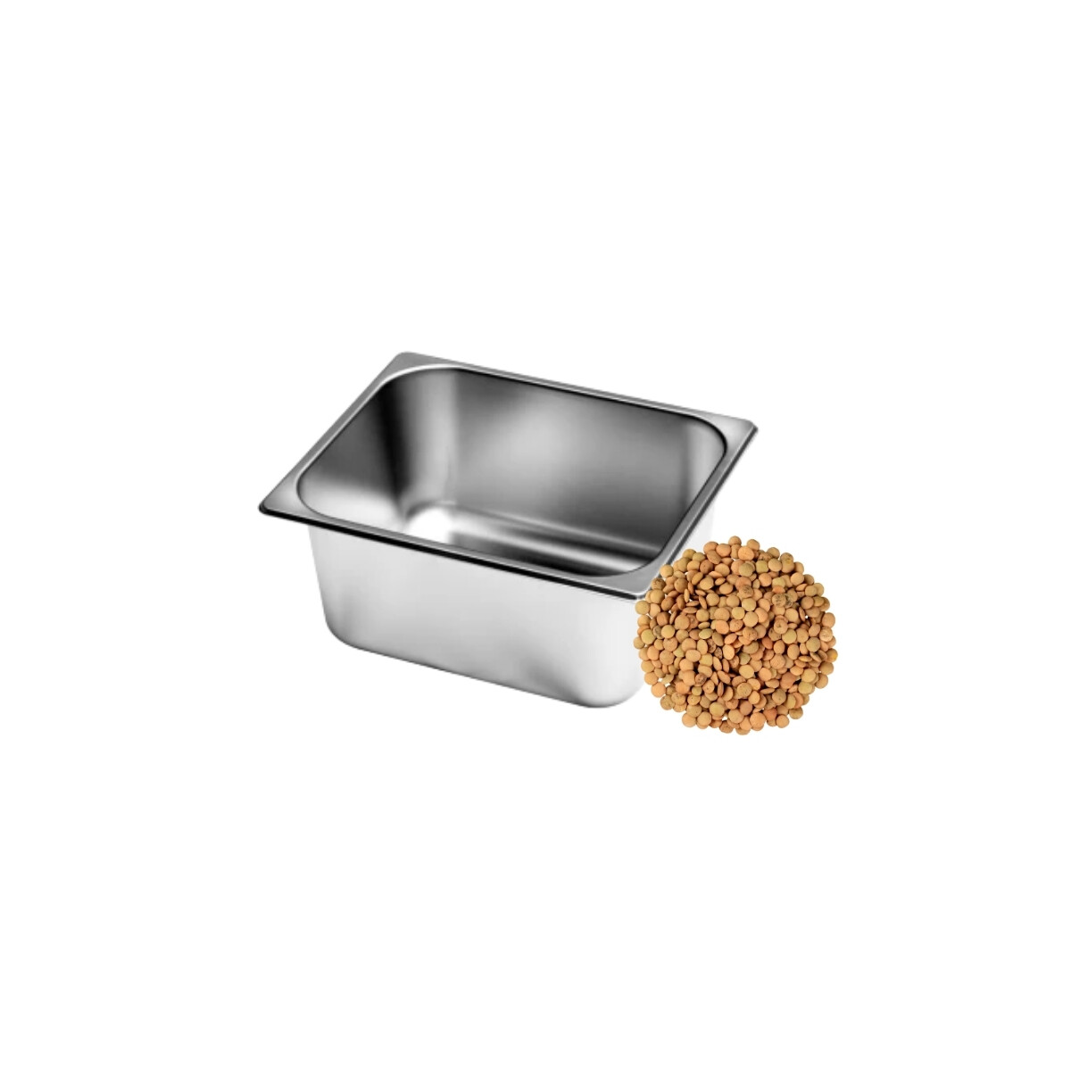 Cuba Acero Inoxidable 4 cm GN 1/2 