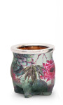 MATE DE CERÁMICA CHICO DELTA CACTUS FLOREADO VERDE